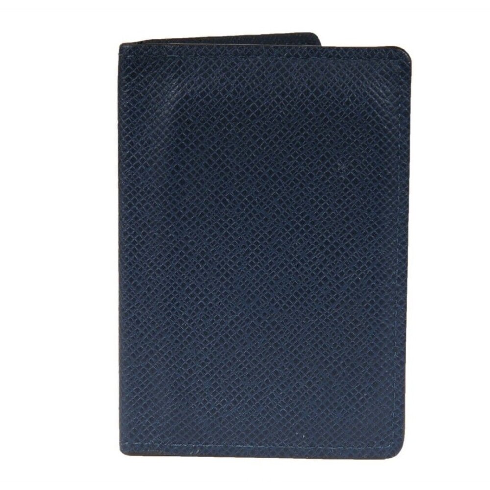 Louis Vuitton Pocket Organizer Epi Leather Midnight Blue Wallet Card Holder